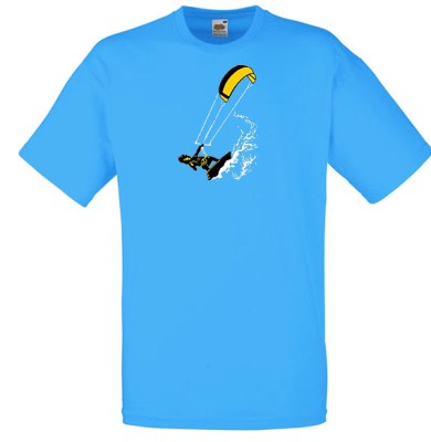 ΤΥΡΚΟΥΑΖ t-shirt FRUIT OF THE LOOM με στάμπα WINDSURFING